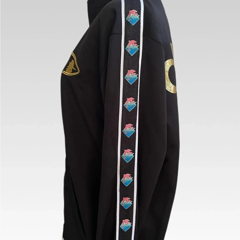 Pink Dolphin Black Track Jacket with Gold Logo size L